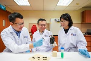 NUS researchers develop the first wooden handle that is controlled by humidity, temperature and lighting