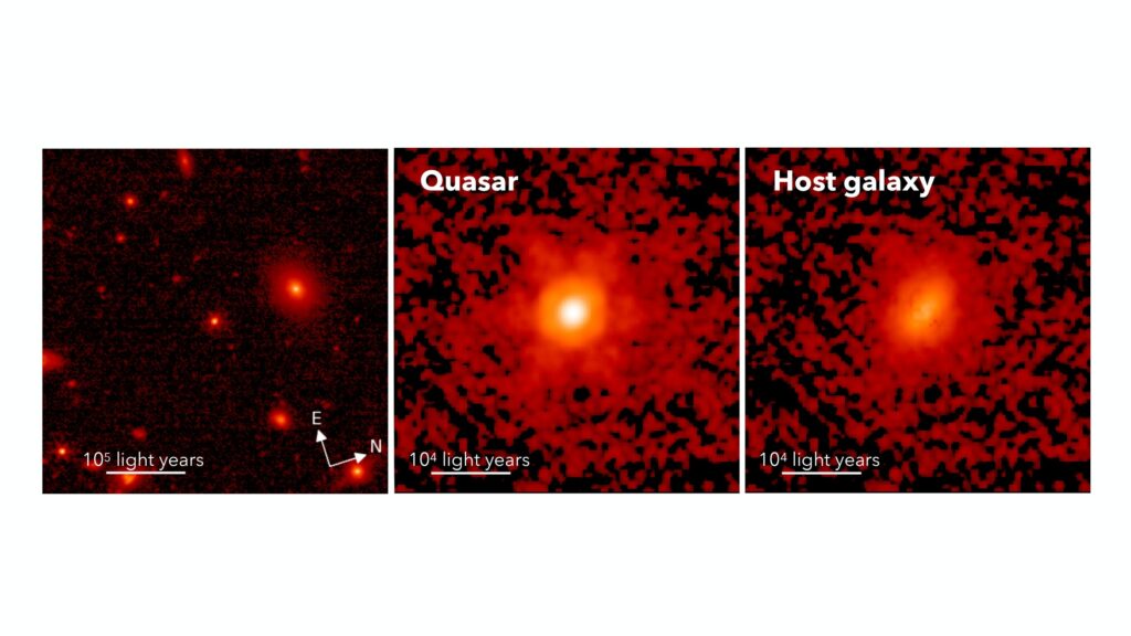 Starlight and primordial black holes: Researchers identify galaxies that contained quasars in the early universe.