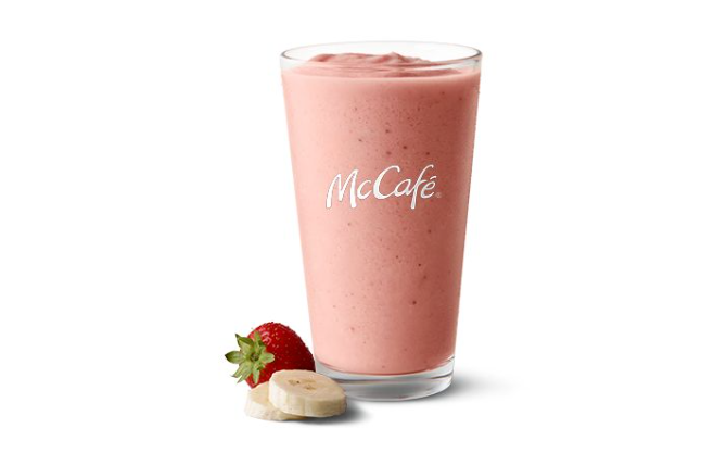McDonald's strawberry banana smoothies