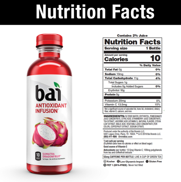 Nutrition Values - Is Bai Good for Weight Loss